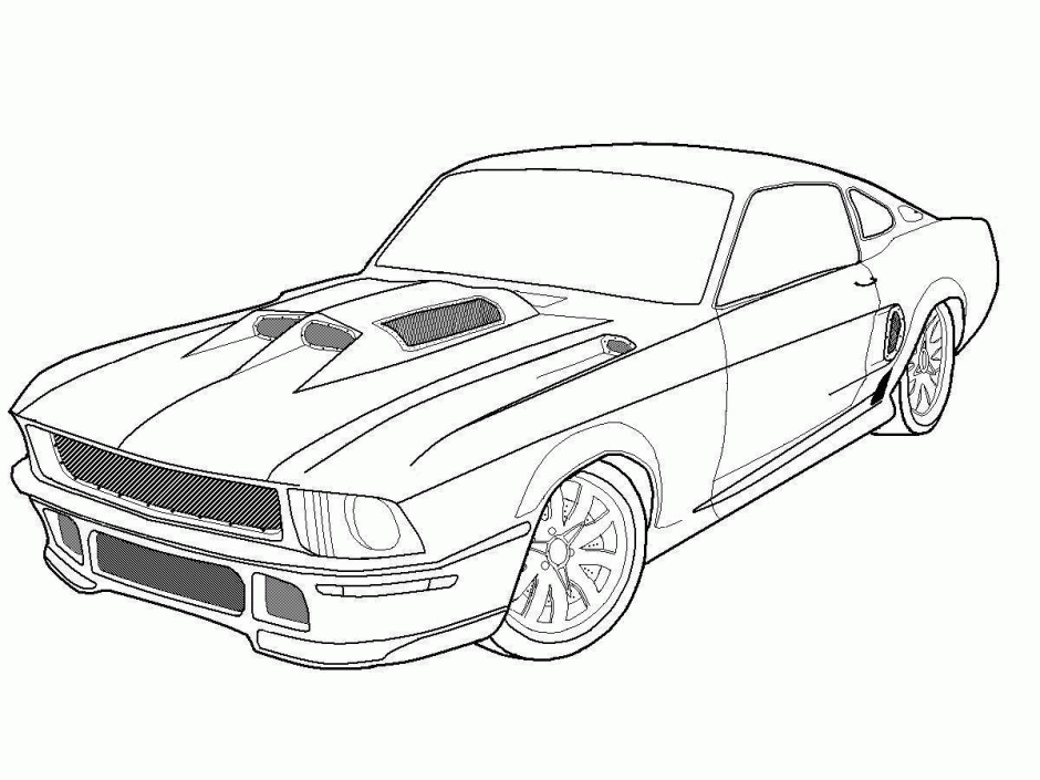 mustang car coloring pages printable. easy to color truck coloring ...