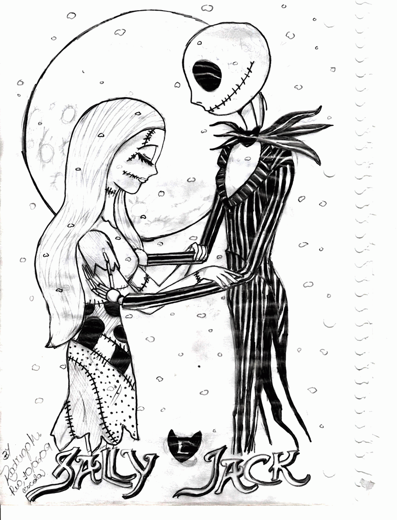 Nightmare Before Christmas Coloring Page. Only Coloring Page Coloring