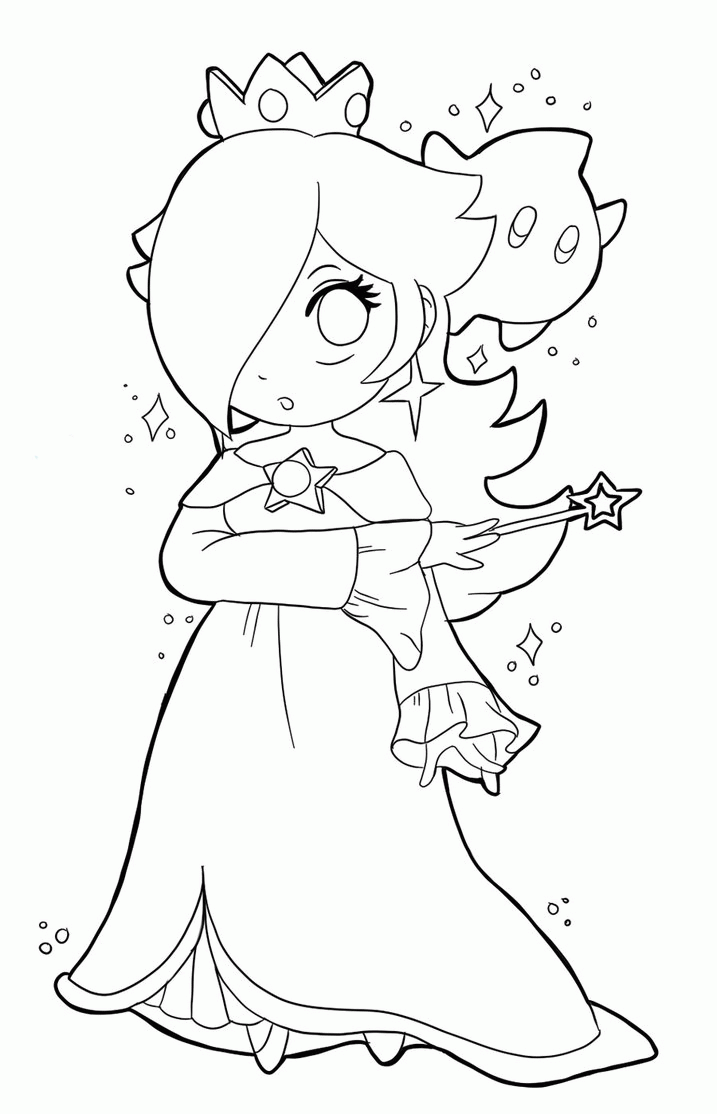 Coloring Pages To Print Of Rosalina From Mario   Coloring Home
