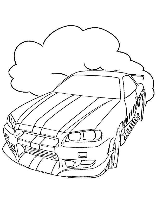 Nissan Skyline Gt-r Coloring Page - Funny Coloring Pages