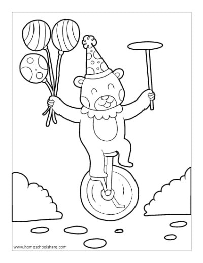 Circus Coloring Pages - Homeschool Share