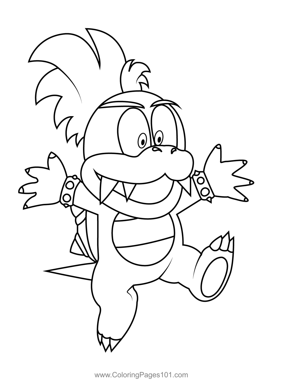 Justin Koopalings Coloring Page for Kids - Free Koopalings Printable Coloring  Pages Online for Kids - ColoringPages101.com | Coloring Pages for Kids