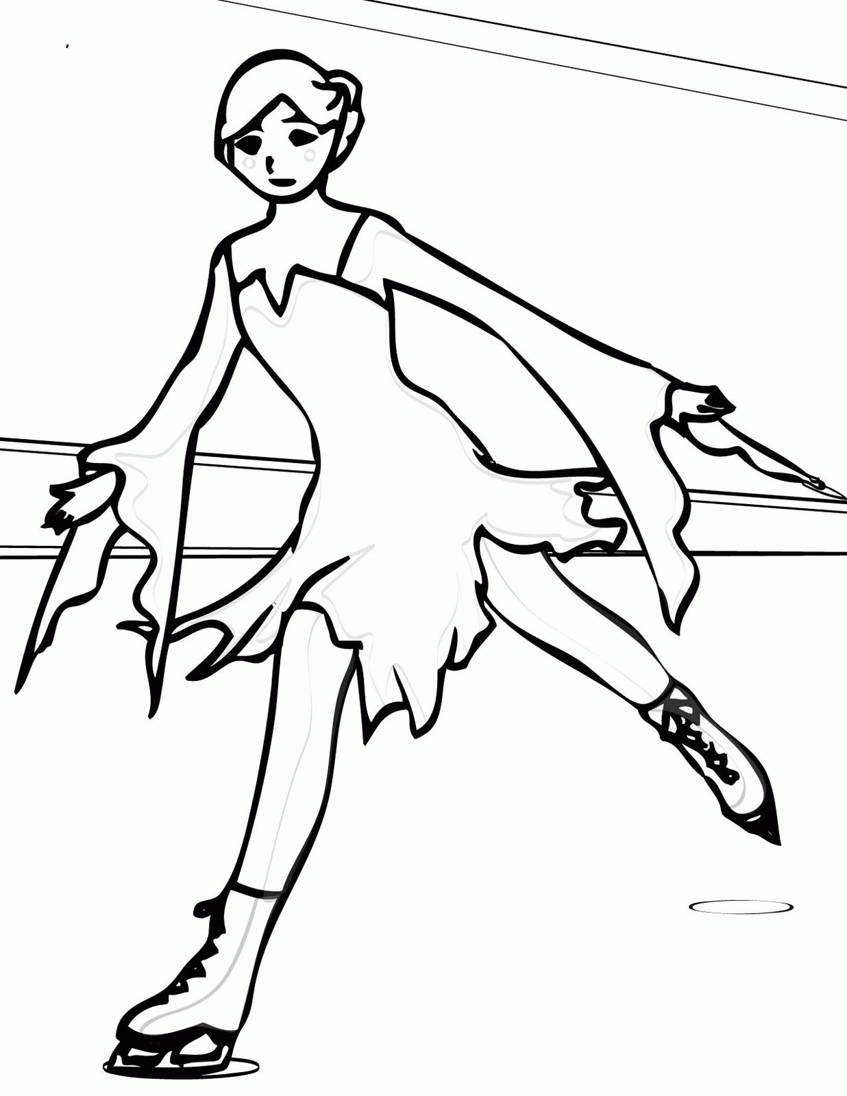 ice skating clipart coloring pages - Clip Art Library