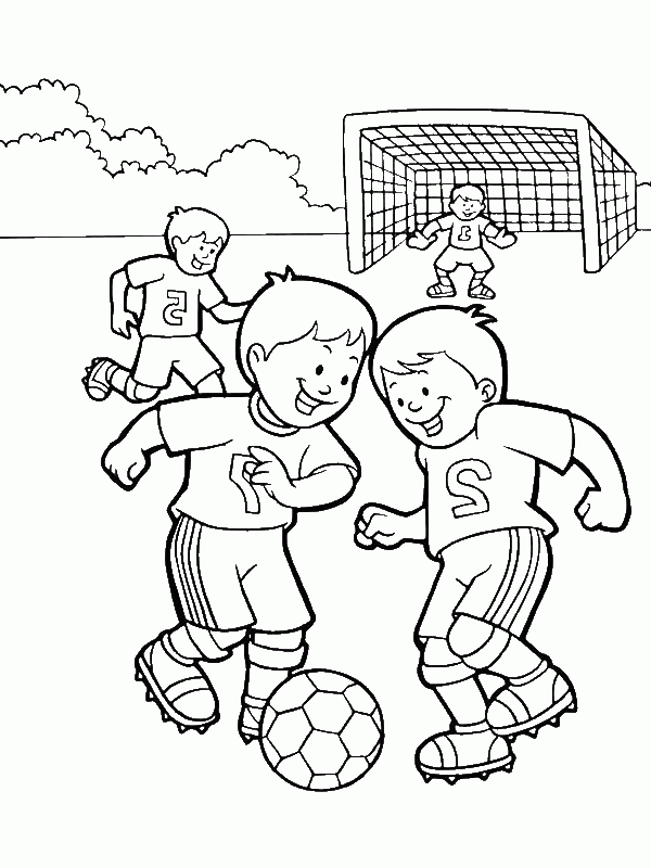 Kids Play Soccer Coloring Pages For Kids - Coloring Home