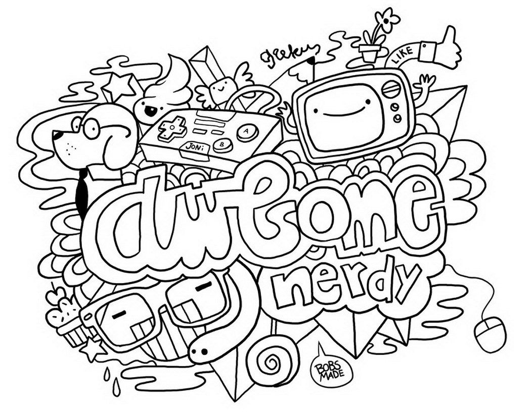 Doodle Coloring Pages For Kids   Coloring Home