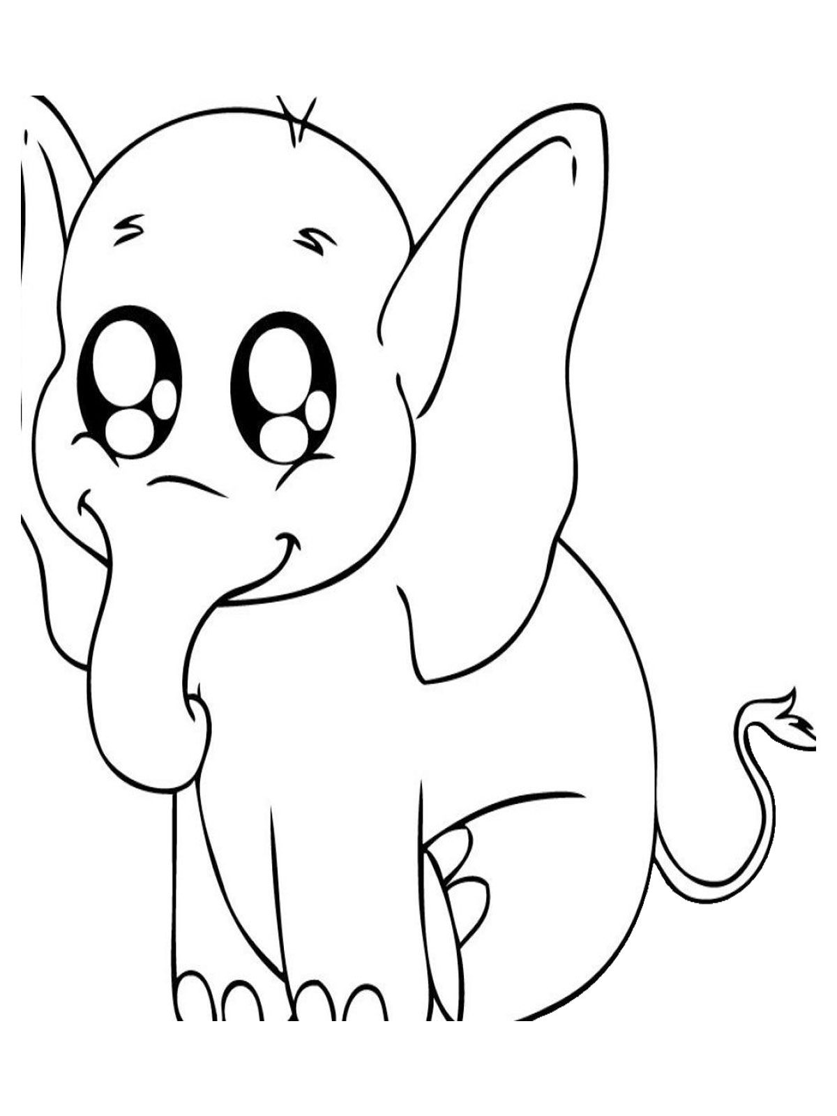Baby Animal Coloring Pages Realistic Coloring Pages. Cute Baby ...