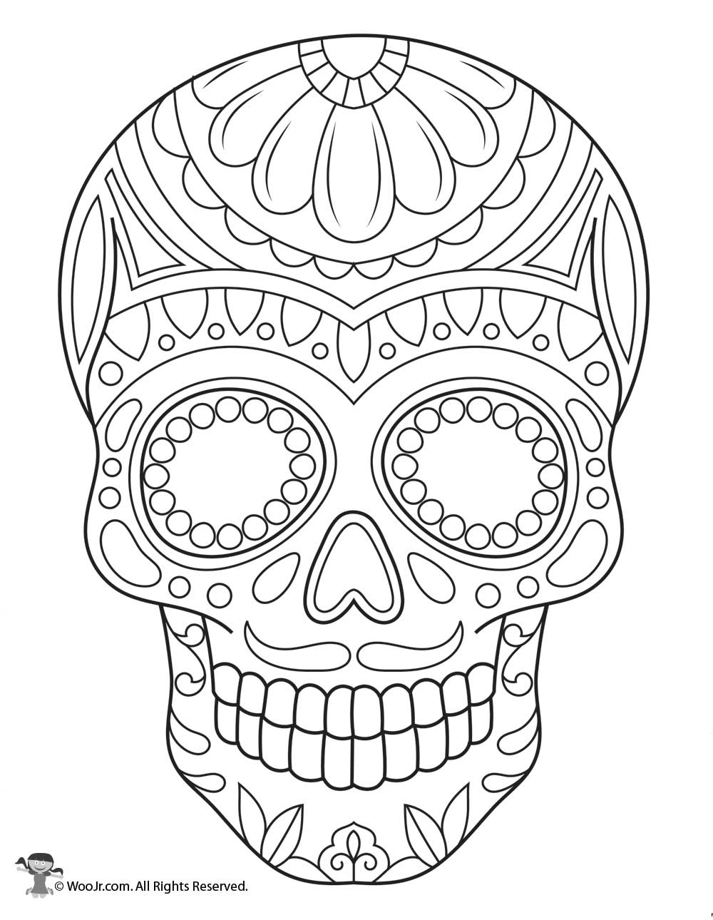  Skull  Cool  Coloring  Pages  For Boys Printable Skulls  