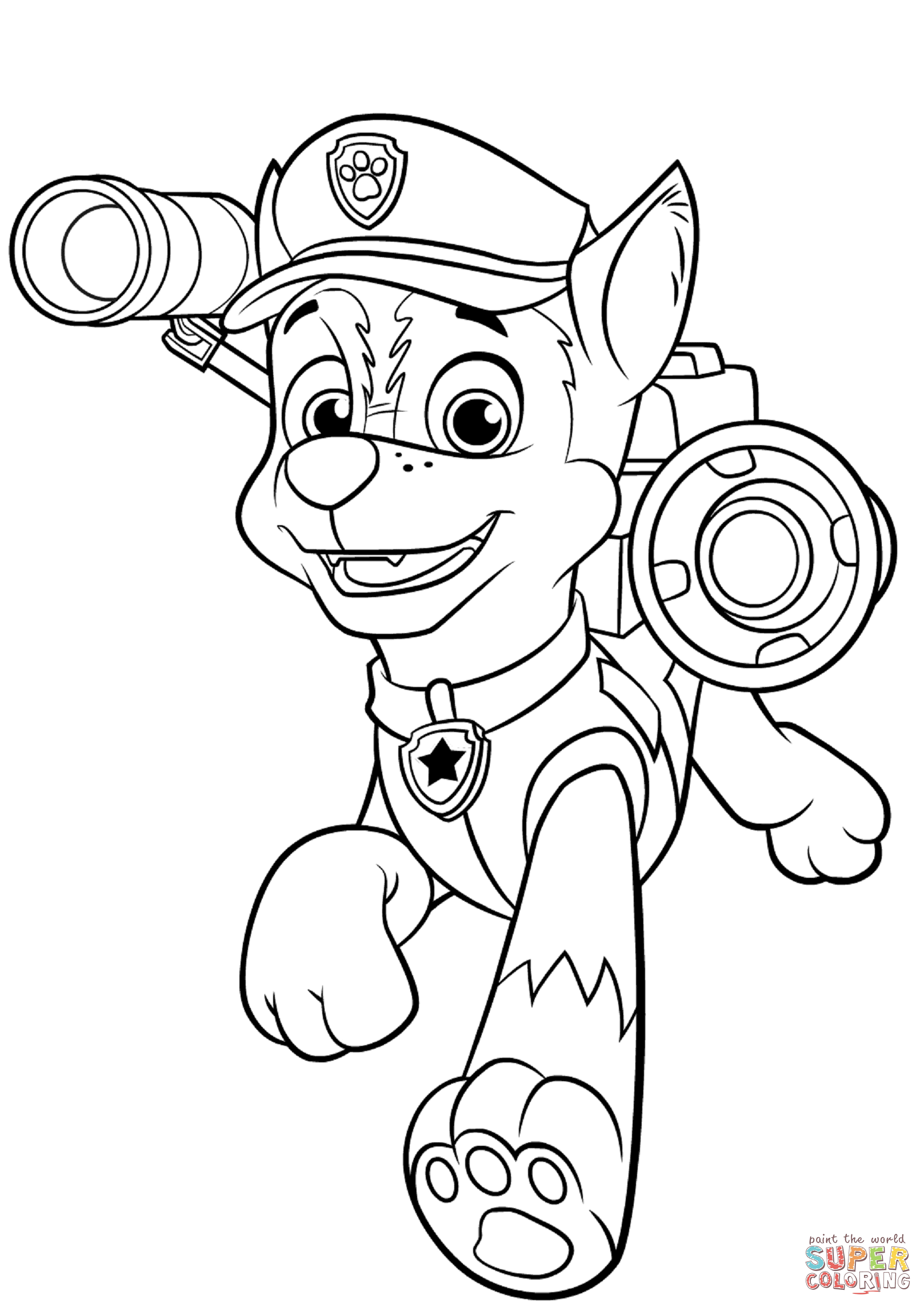 Chase with Police Pup-Pack coloring page | Free Printable Coloring Pages