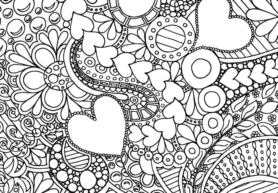 coloring pages : Coloring Pages Of Flowers And Hearts Coloring Pages‚  coloring pagess