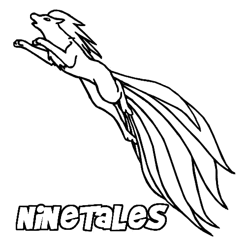 POKEMON COLORING PAGES: NINETALES or NINETAILS? POKEMON COLORING PAGE