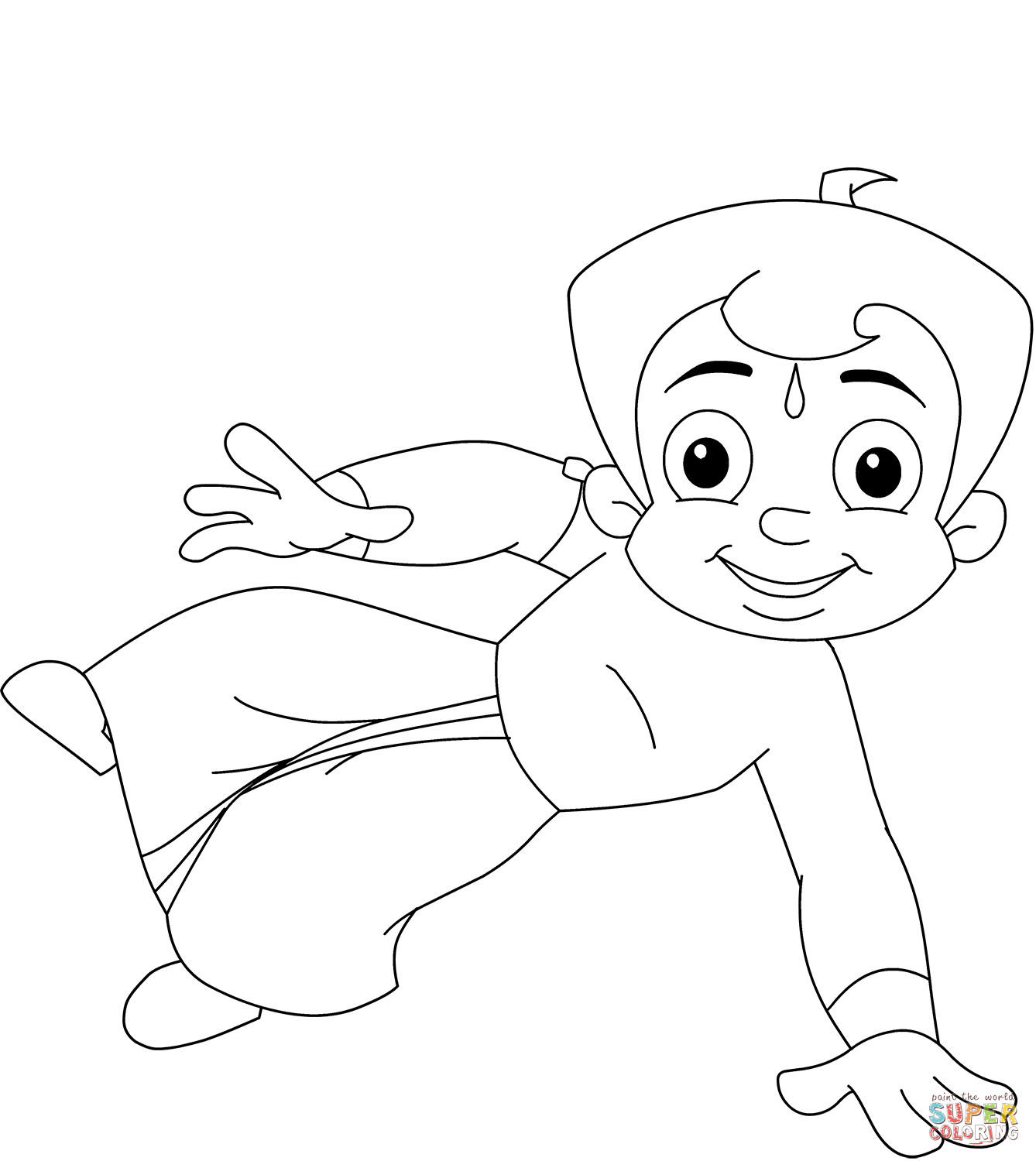 Chhota Bheem Coloring Page | Free Printable Coloring Pages - Coloring Home