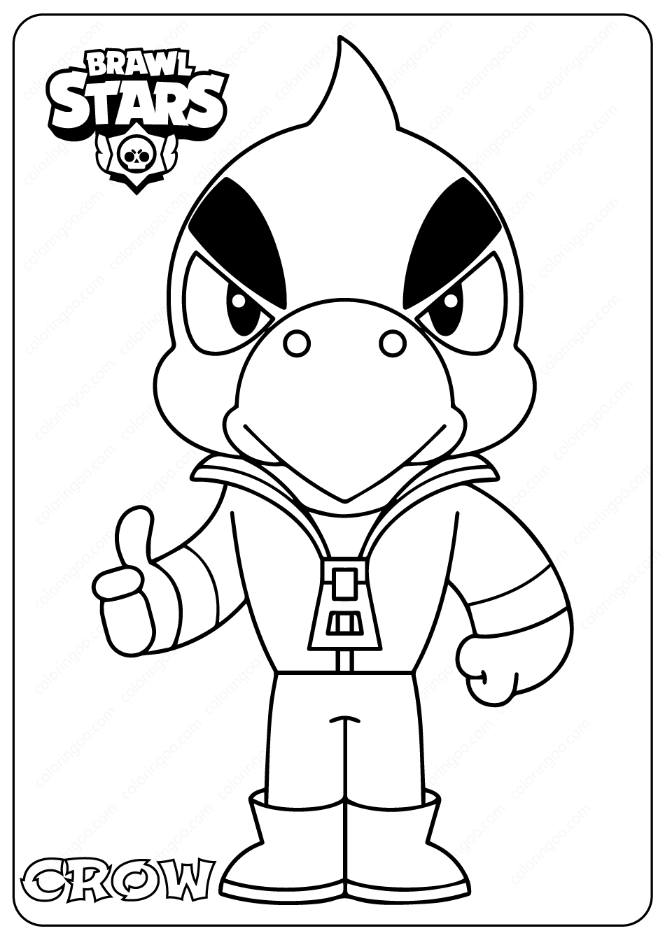 Brawl Stars Coloring Pages Coloring Home - brawl stars crow phoenix coloring