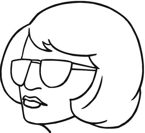 Blond In Sunglasses coloring page | Free Printable Coloring ...