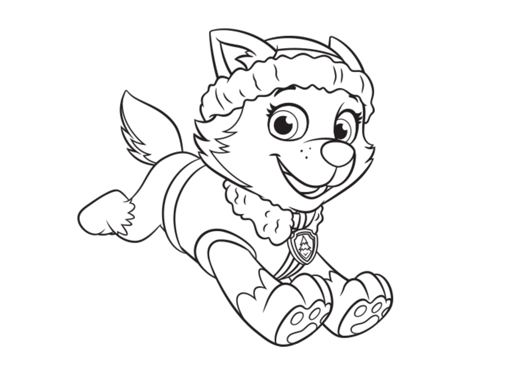 Everest Coloring Page PAW Patrol | Paw patrol coloring, Paw ...