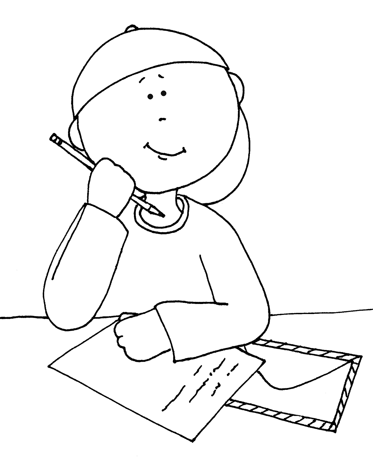 Writing Coloring Pages - Coloring Home