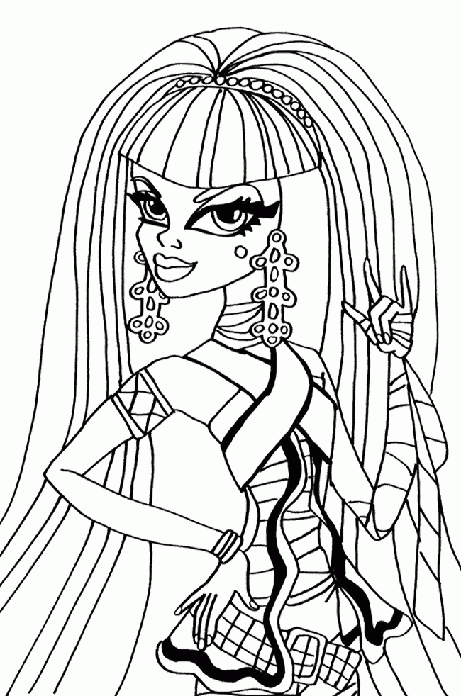 baby cleo,monster high Colouring Pages