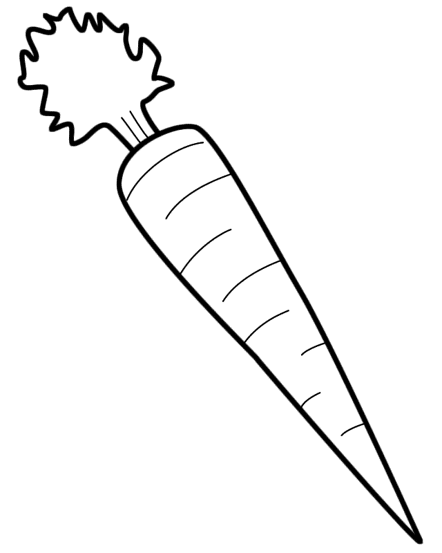 Carrot - Coloring Page (Fruits and Vegetables)