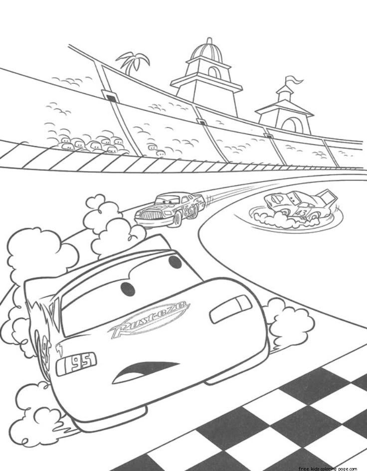lightning mcqueen colouring in pages