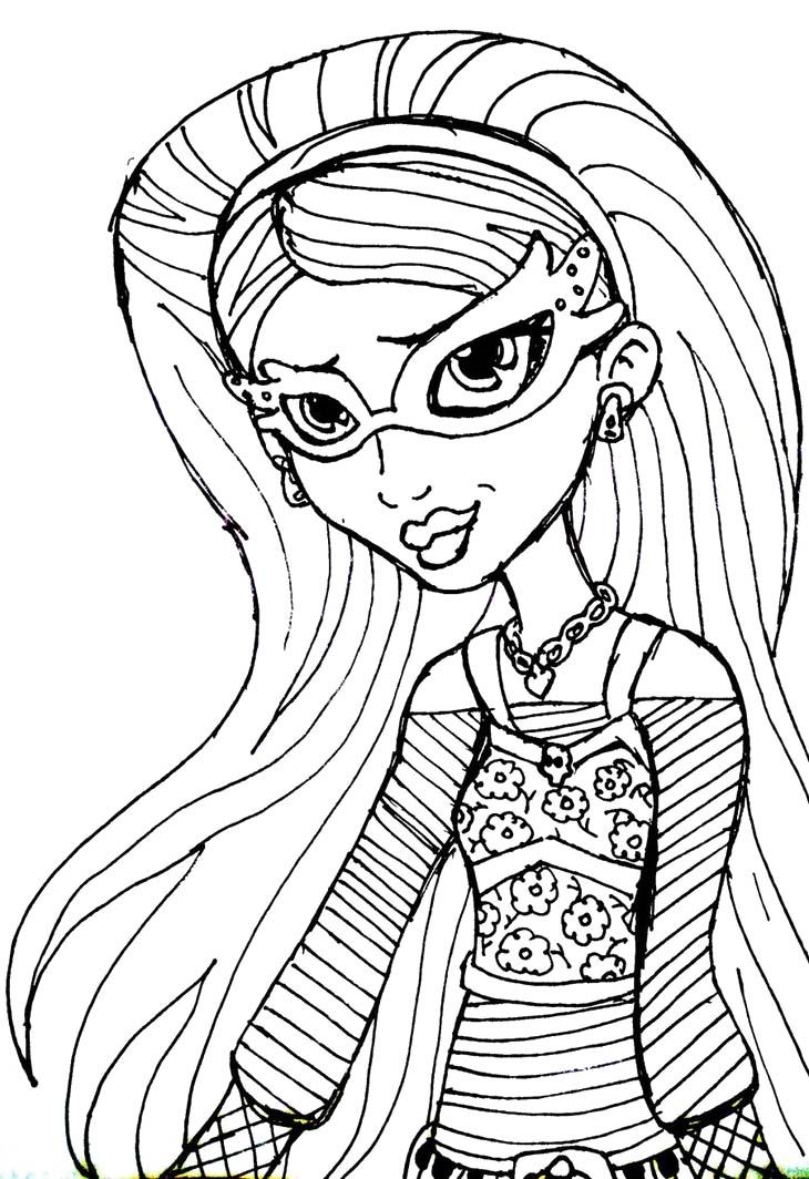 Ghoulia Yepls Is Being Very Nice Coloring Pages - Monster High 