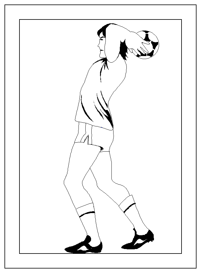 Throw The Ball To Play Soccer Coloring Pages: Throw The Ball To 