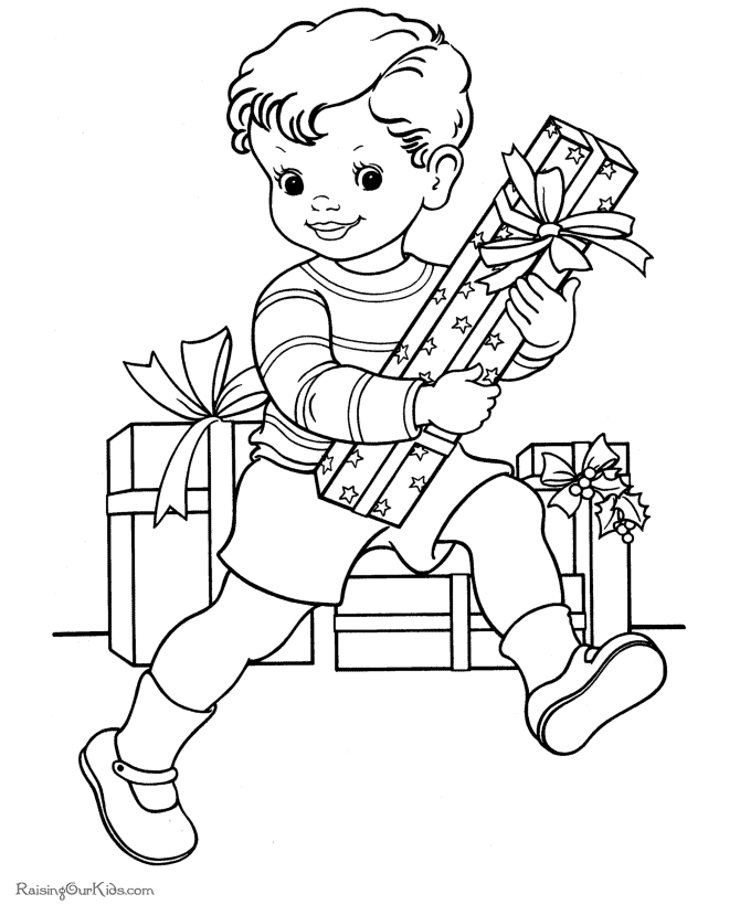 Kid's Christmas coloring pages - It's fun to give!