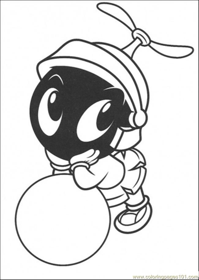 Coloring Pages Baby Marvin The Martian (Cartoons > Others) - free 