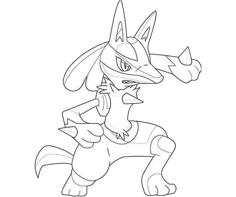 pokemon coloring pages of lucario