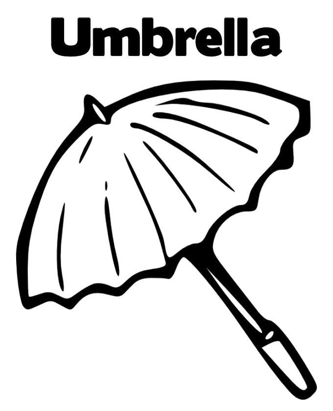 Umbrella Day Coloring Page For Kids | nářadí, nábytek apod. | Pintere…