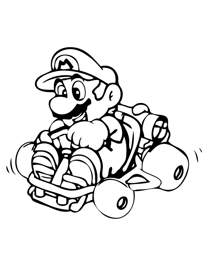 Free Mario Kart Coloring Pages - KidsColoringSource.