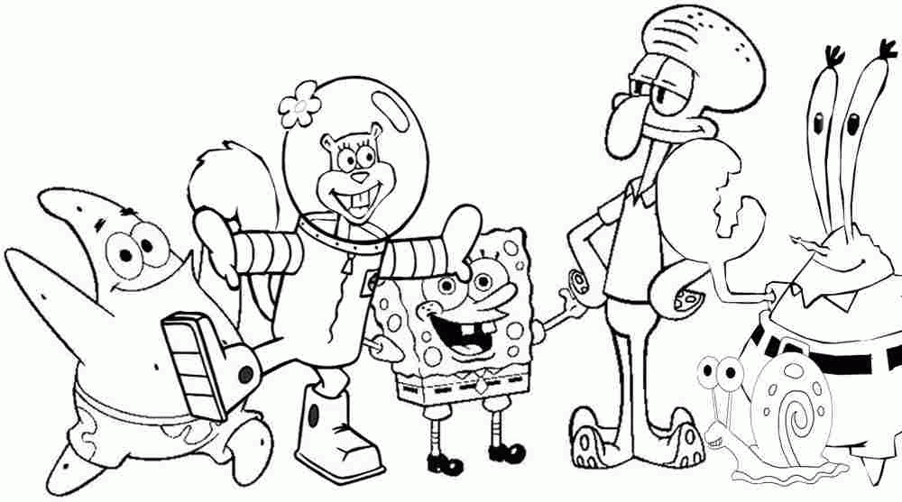 Coloring Pages Of Spongebob And Friends Coloring Home