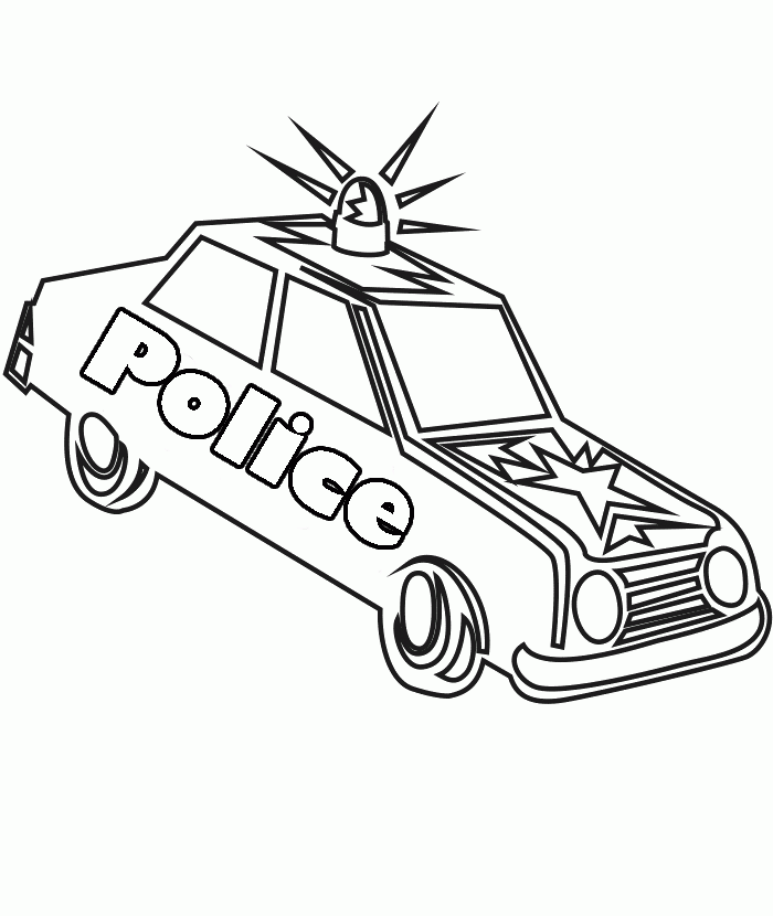 Police Car Coloring Page - Police Coloring Pages : iKids Coloring 