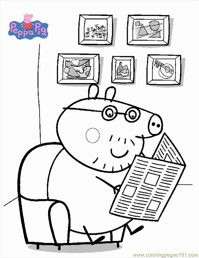 Free Printable Colouring Pages Peppa Pig