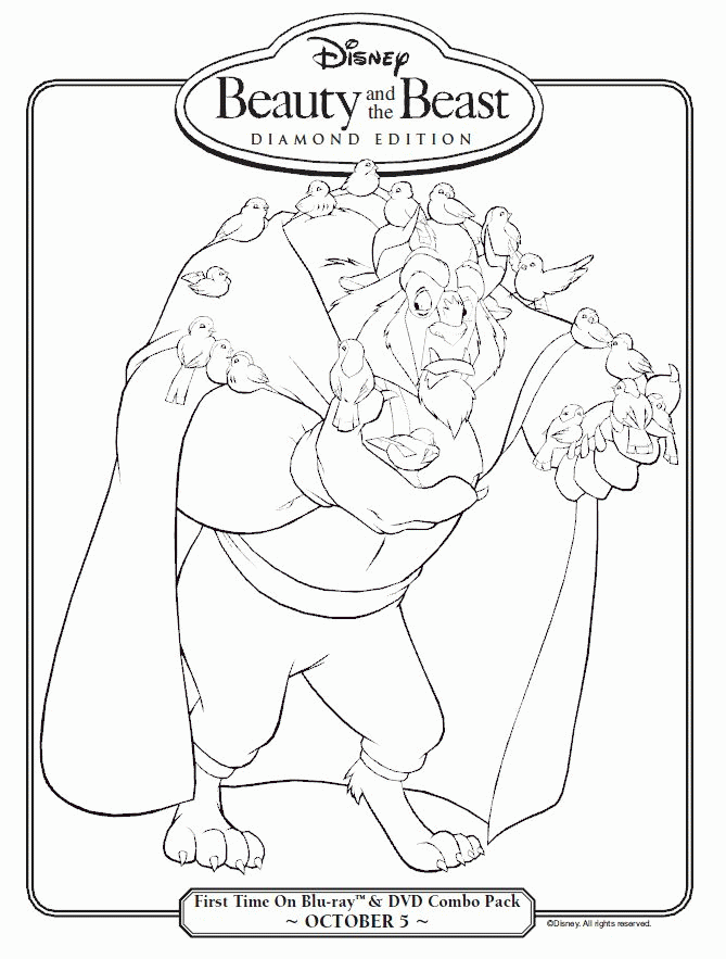 Beauty and the Beast Coloring Page : Printables for Kids – free 