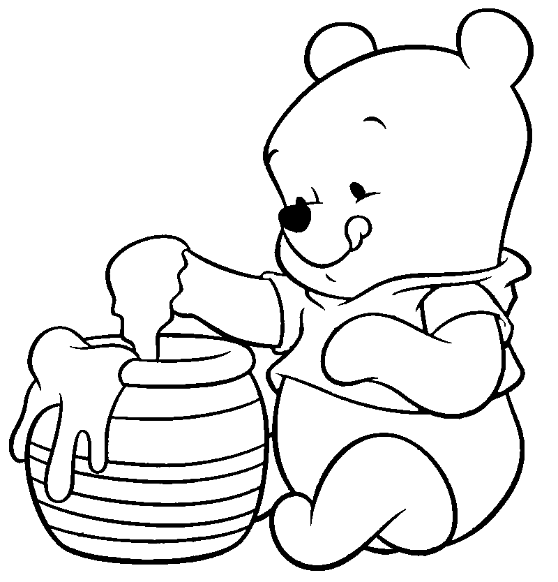 Baby Winnie The Pooh Coloring Pages