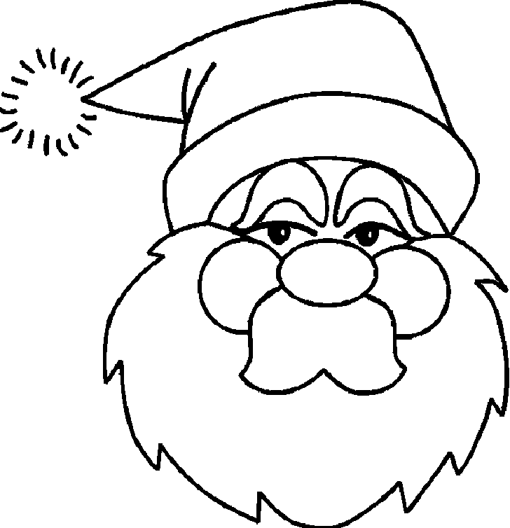 Santa Face of Christmas Coloring Page – Free Christmas Coloring 