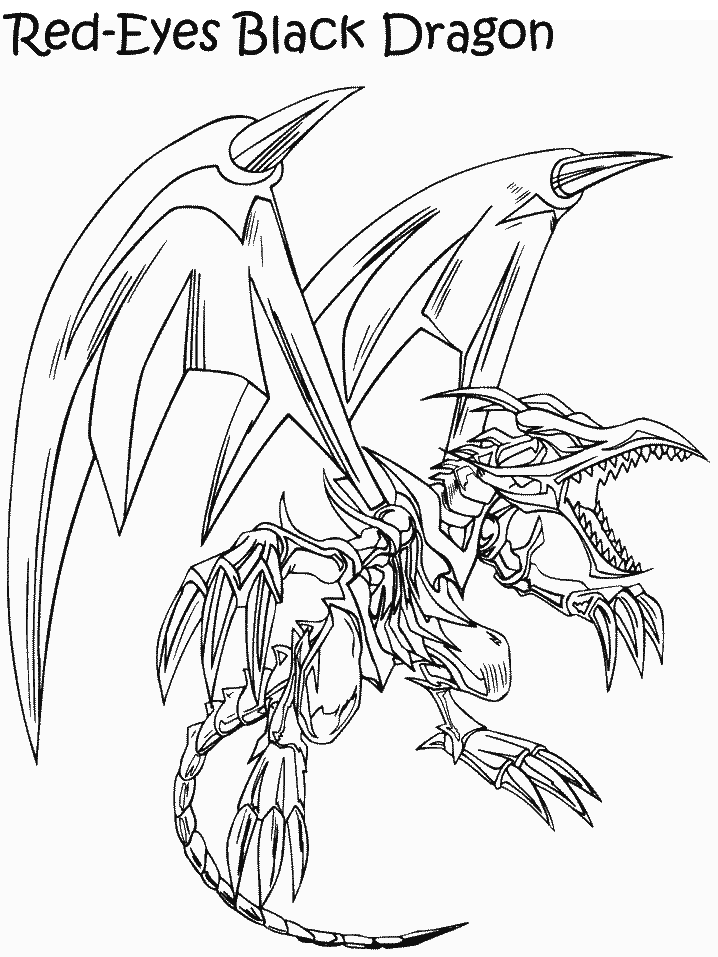 red eyes black dragon Colouring Pages