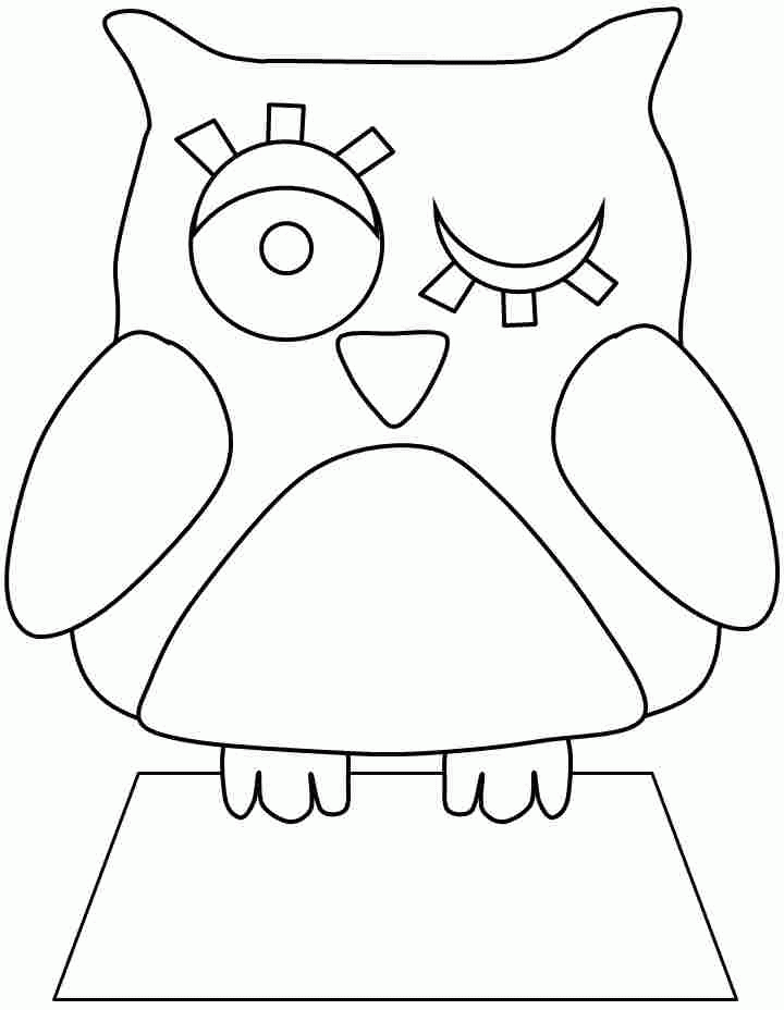 Animal Owl Coloring Sheets Printable Free For Toddler - #