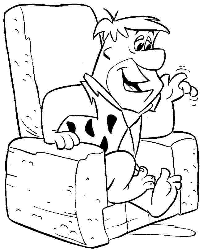 Coloring Pages Cartoon The Flintstones For Kids Colouring Sheets 