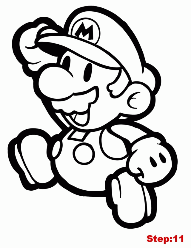Paper Mario Coloring Pages Coloring Pages For Adults Coloring 