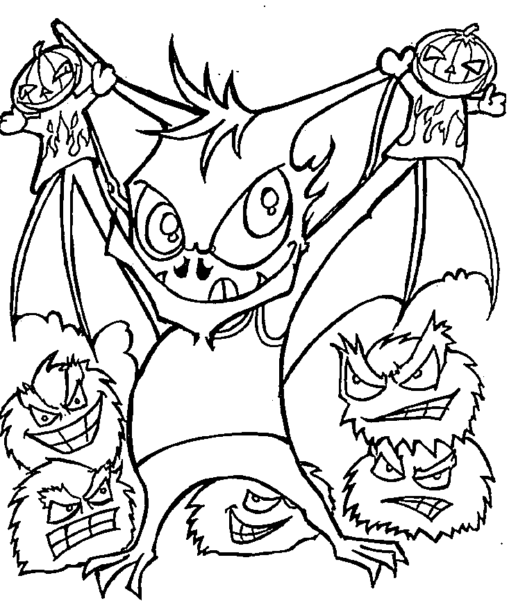 Vampire Bat Cartoon - Coloring Home