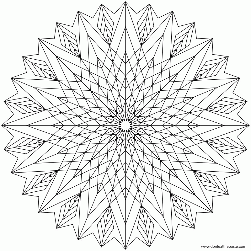 Geometric Mandala Coloring Pages
