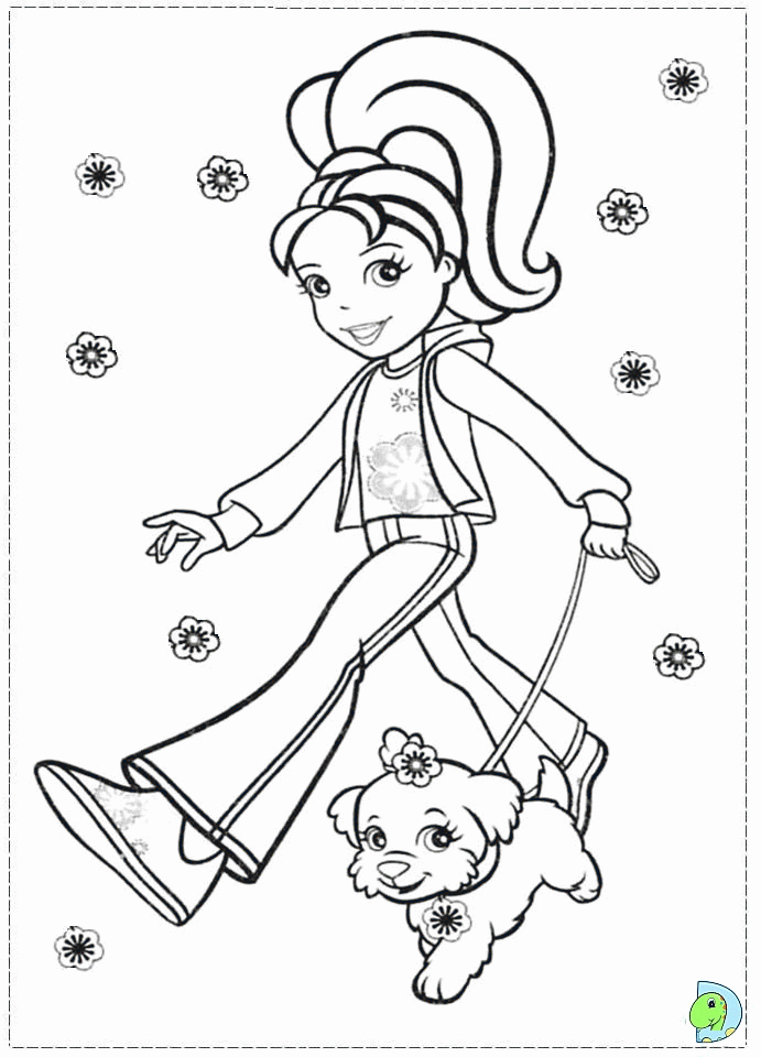 Polly Pocket Dog Are Cute And Adorable Coloring Page