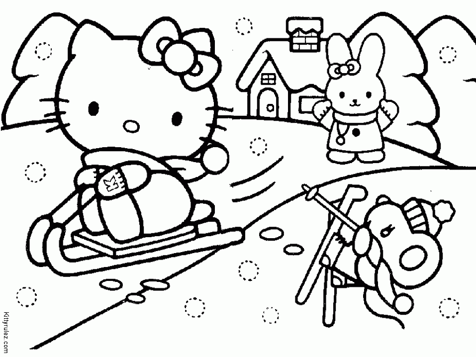 how to draw a hello kitty  coloring home