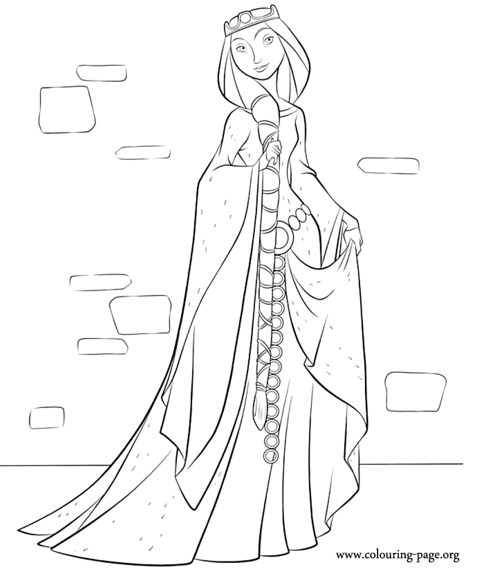 Brave - Queen Elinor - Merida's mother coloring page
