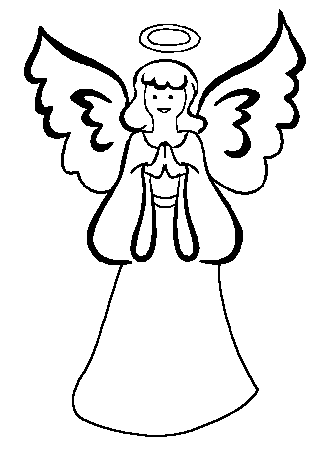 Christmas-Angel-Coloring-Page | COLORING WS