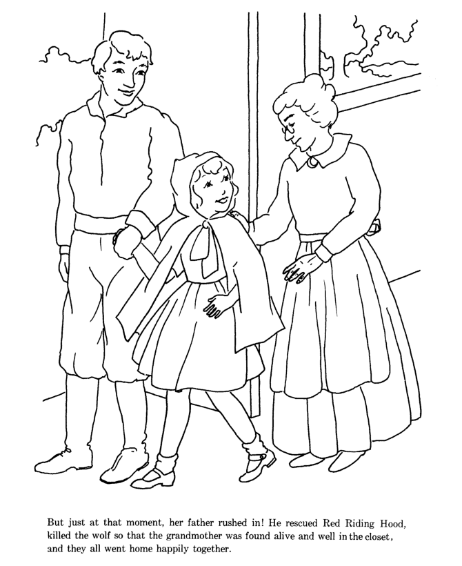 Little Red Riding Hood Fairy Tale Story Coloring Pages Little Coloring Home