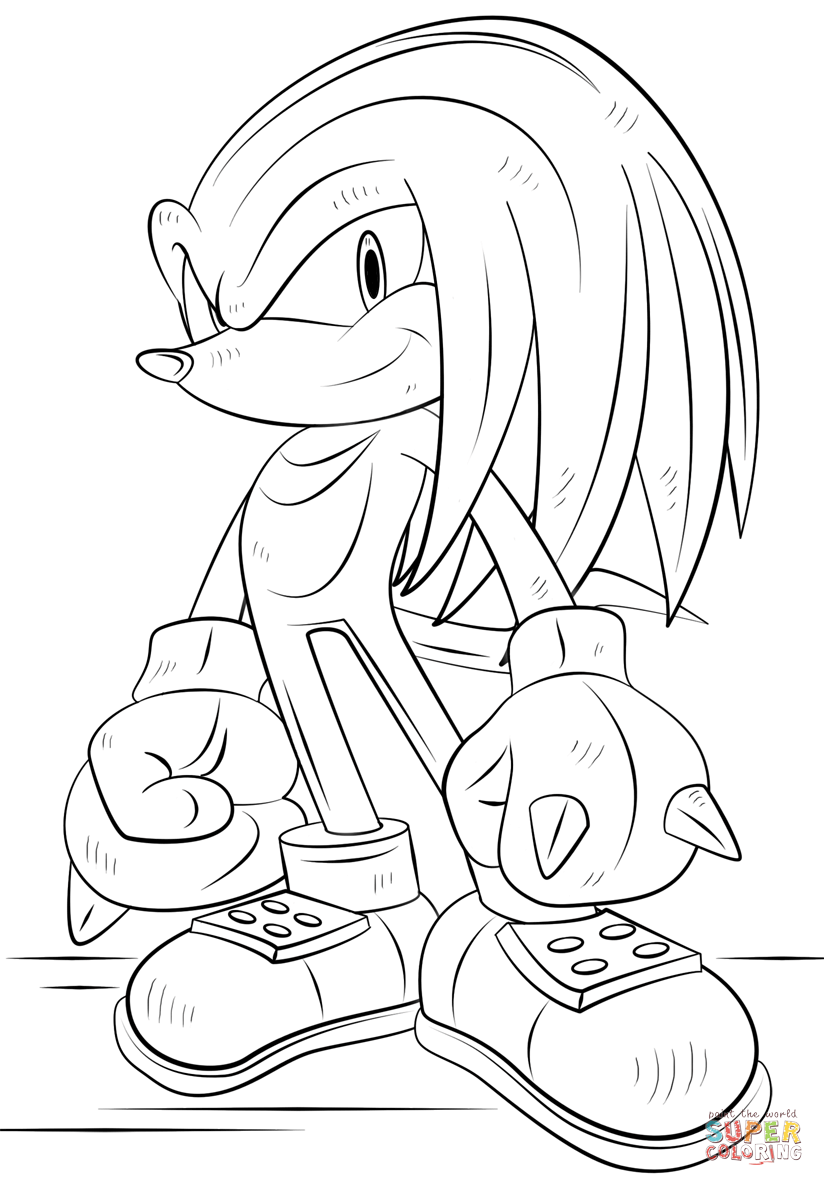 Knuckles the Echidna coloring page | Free Printable Coloring Pages