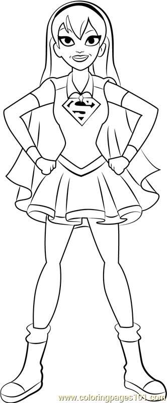 Supergirl Coloring Page for Kids - Free DC Super Hero Girls Printable Coloring  Pages Online for Kids - ColoringPages101.com | Coloring Pages for Kids