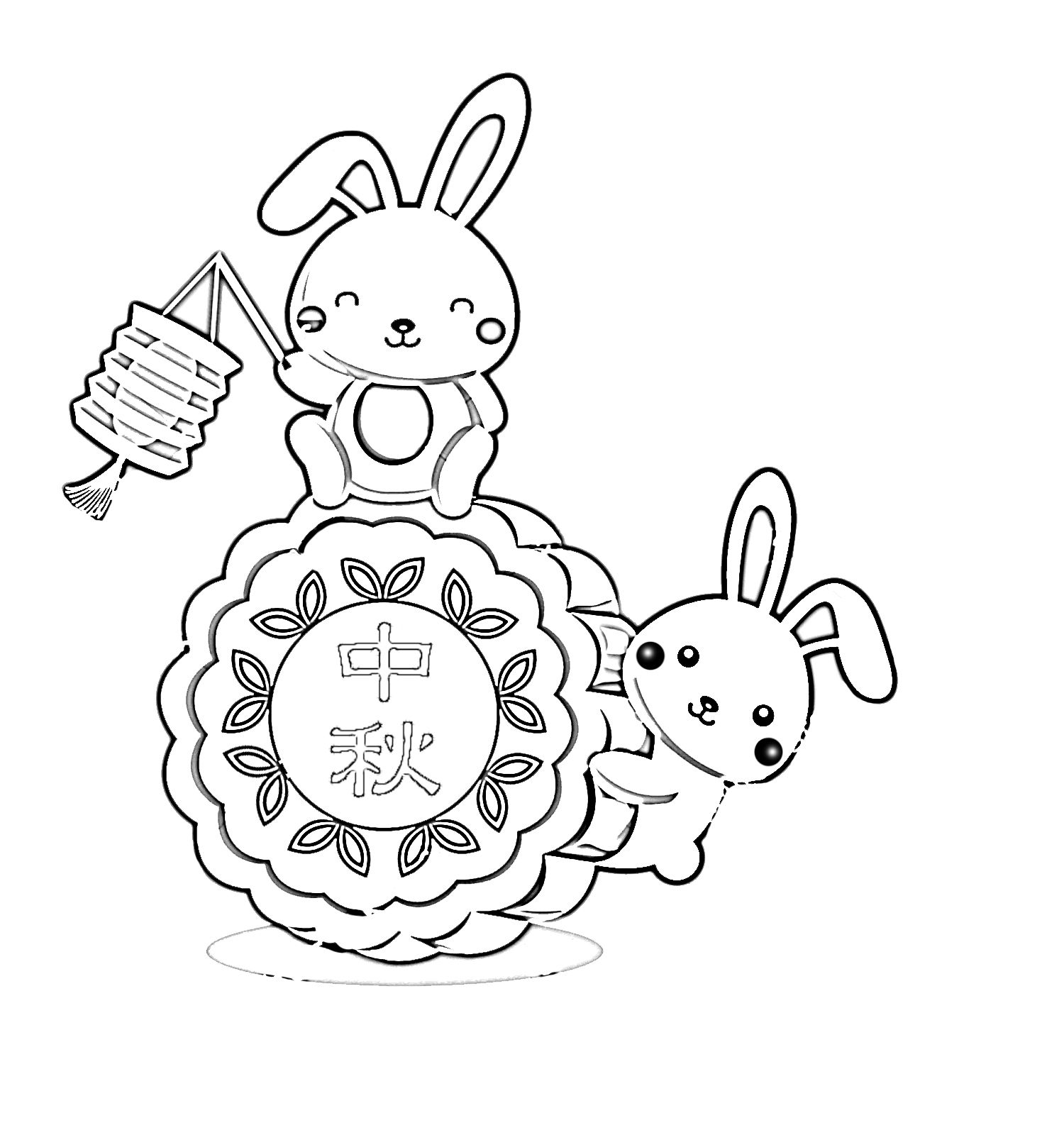 Moon Festival Coloring Pages Coloring Home