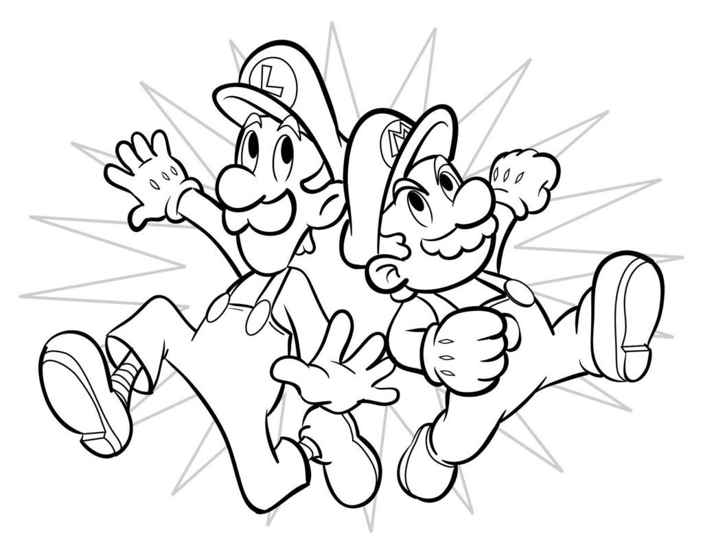 Printable Coloring Pictures Of Mario And Luigi - High Quality ...